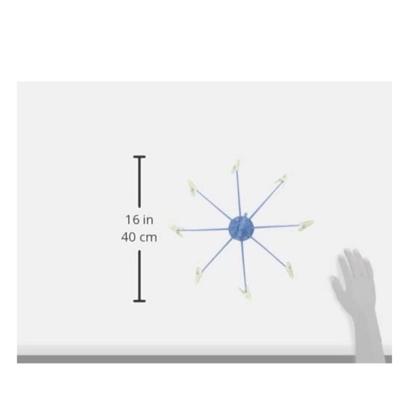 Clothes Drying Hangers Set of 3 Foldable Whitmor 8 Clip and Drip Hangers - Picture 4 of 6